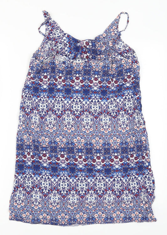 Atmosphere Womens Blue Geometric  Tank Dress  Size 12