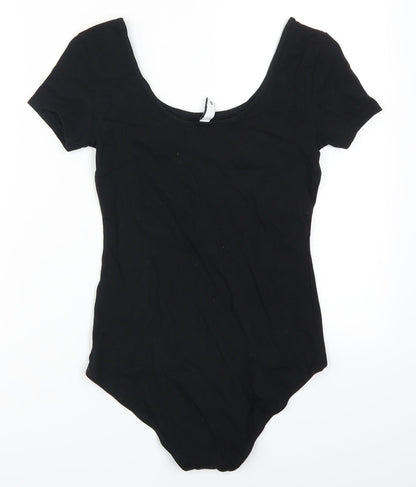 H&M Womens Black   Bodysuit One-Piece Size S