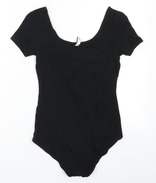 H&M Womens Black   Bodysuit One-Piece Size S