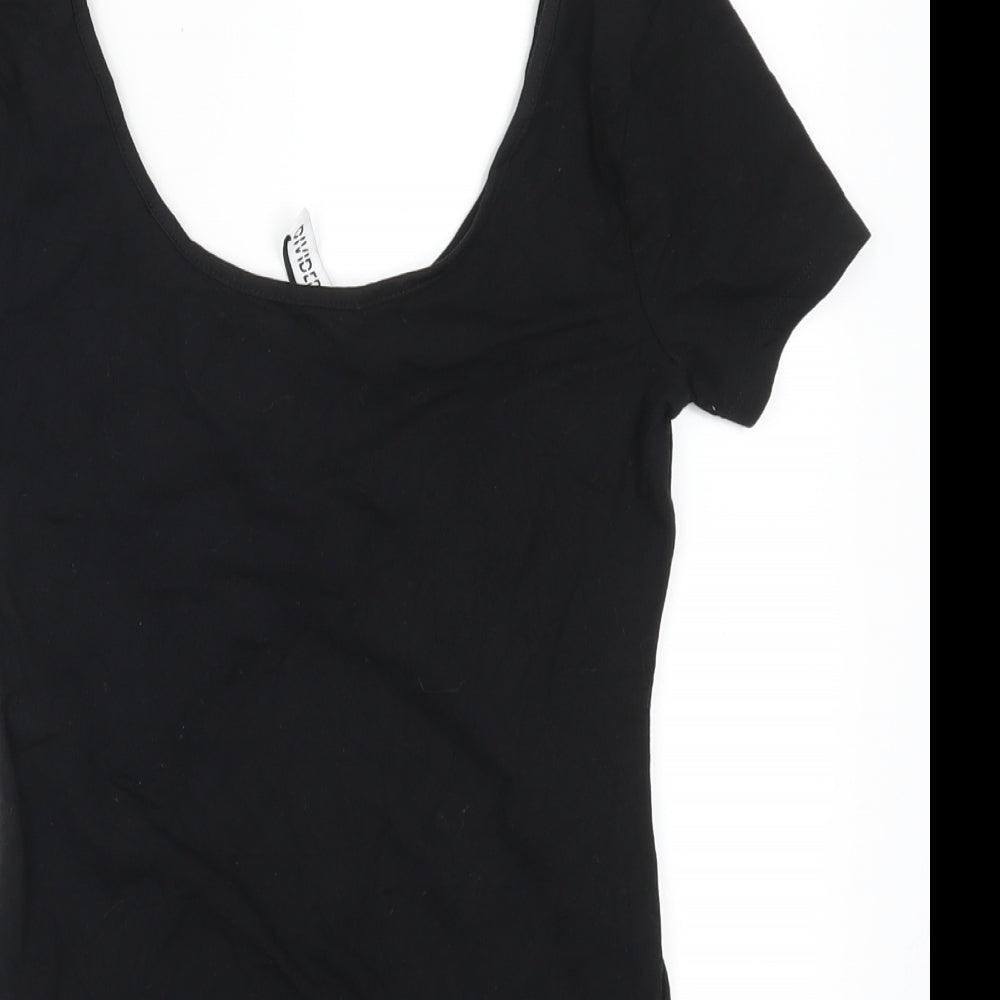 H&M Womens Black   Bodysuit One-Piece Size S