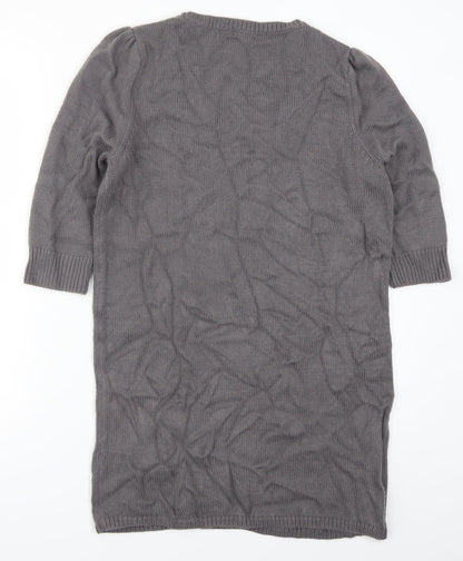 Papaya Womens Grey   Jumper Dress  Size 14  - Bow