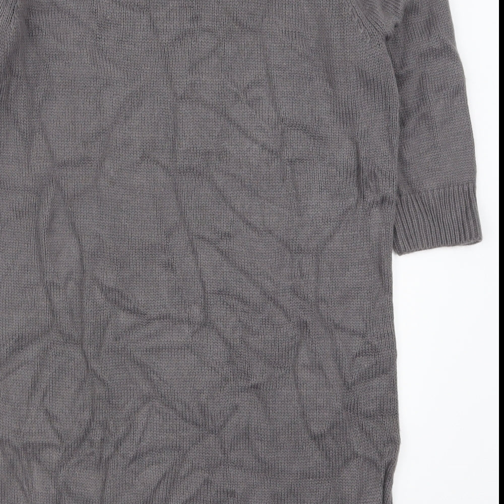 Papaya Womens Grey   Jumper Dress  Size 14  - Bow