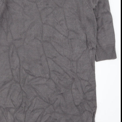 Papaya Womens Grey   Jumper Dress  Size 14  - Bow