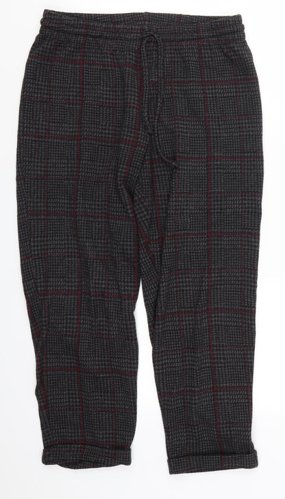 Tezenis Womens Grey Houndstooth  Sweatpants Trousers Size 30 in L23 in