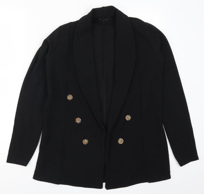 PRETTYLITTLETHING Womens Black   Jacket Blazer Size 6