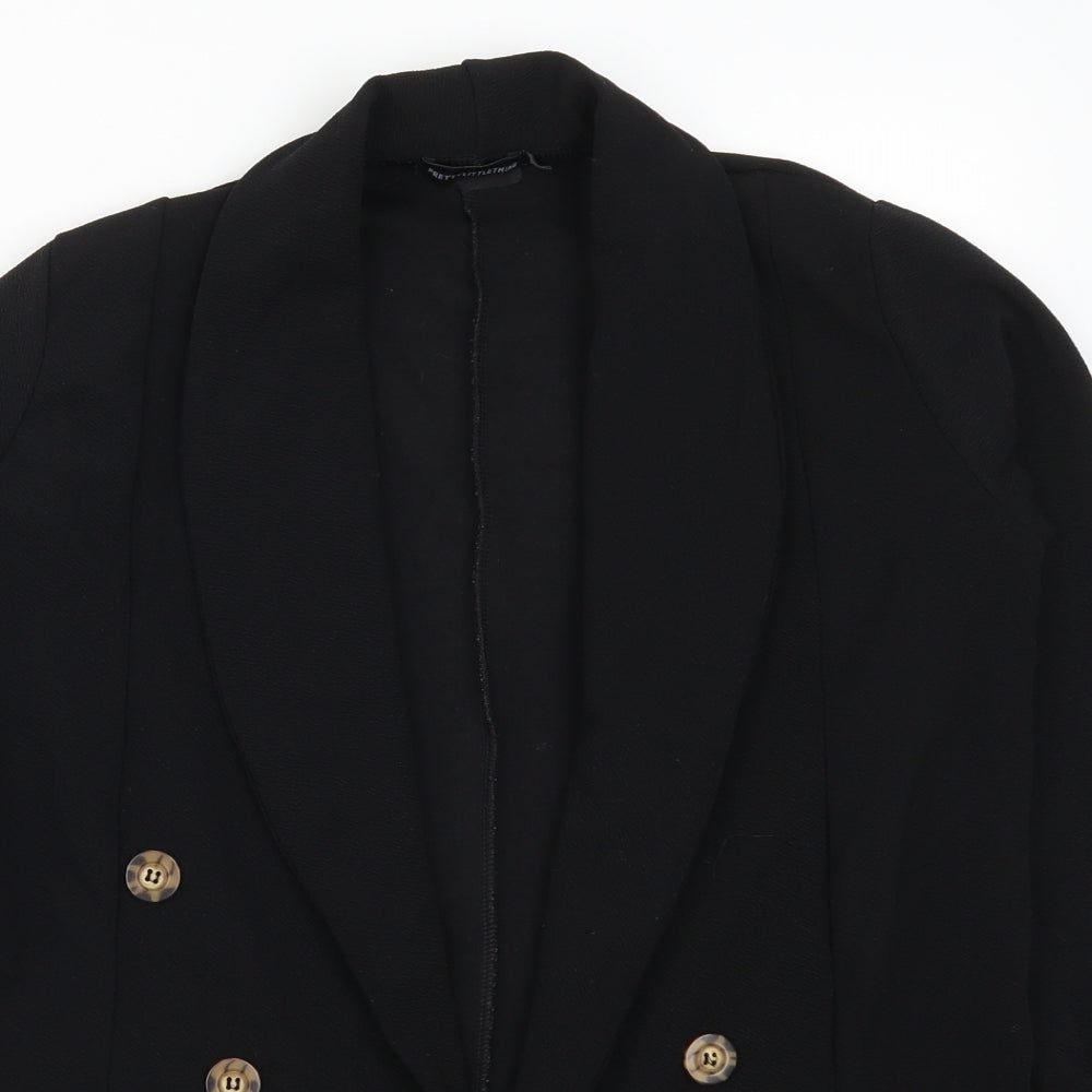 PRETTYLITTLETHING Womens Black   Jacket Blazer Size 6