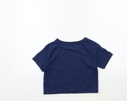 Primark Girls Blue   Basic T-Shirt Size 7-8 Years  - harry potter