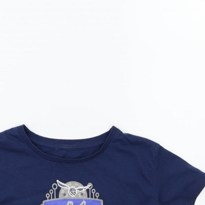 Primark Girls Blue   Basic T-Shirt Size 7-8 Years  - harry potter