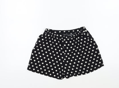 F&F Girls Black Polka Dot  Sailor Shorts Size 6-7 Years