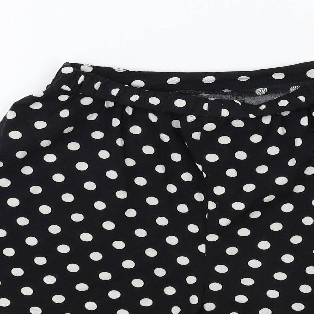 F&F Girls Black Polka Dot  Sailor Shorts Size 6-7 Years