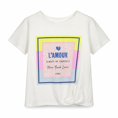 Matalan Girls White   Basic T-Shirt Size 7 Years