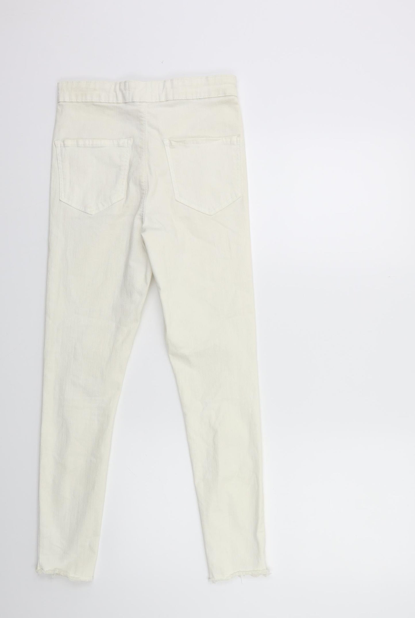 Miss Selfridge Womens White  Denim Skinny Jeans Size 10 L26 in