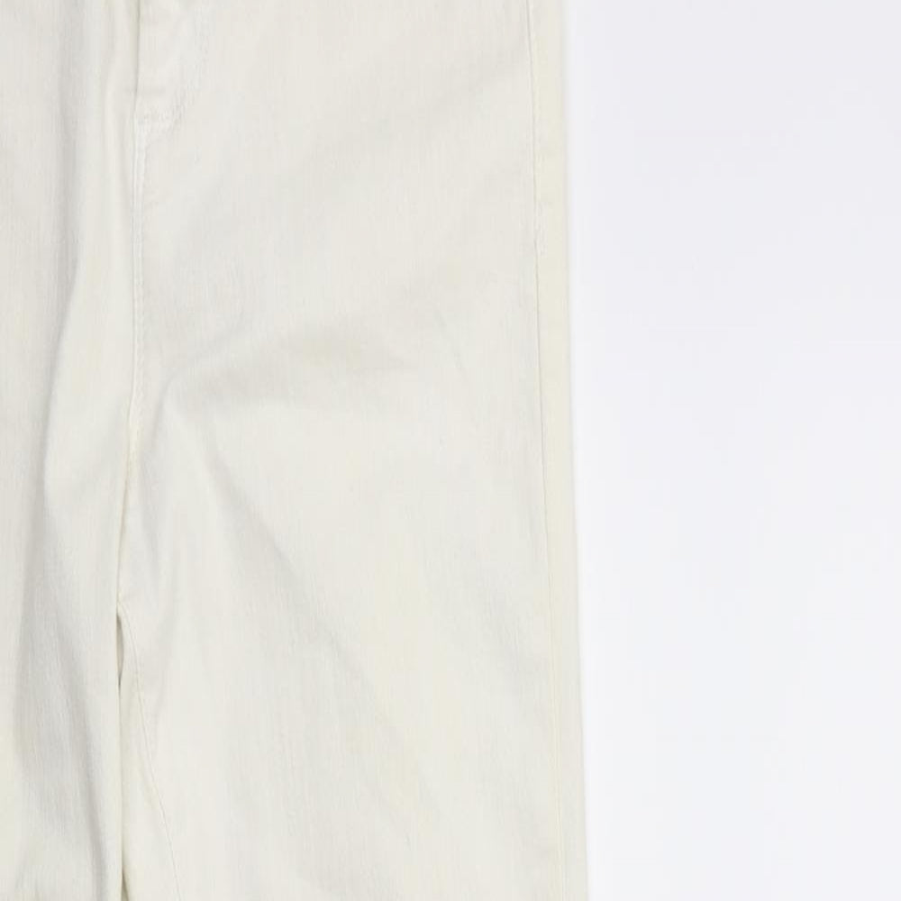 Miss Selfridge Womens White  Denim Skinny Jeans Size 10 L26 in