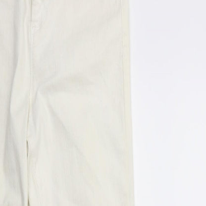 Miss Selfridge Womens White  Denim Skinny Jeans Size 10 L26 in