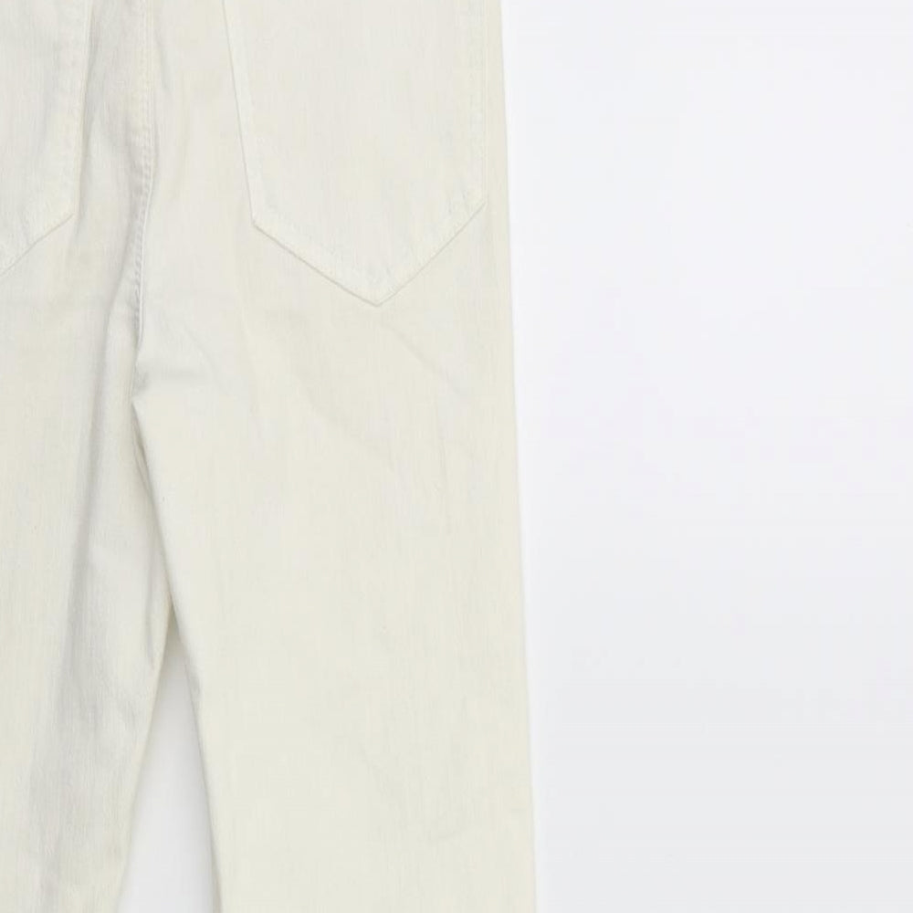 Miss Selfridge Womens White  Denim Skinny Jeans Size 10 L26 in