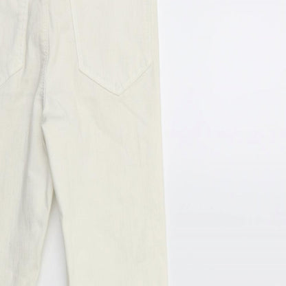 Miss Selfridge Womens White  Denim Skinny Jeans Size 10 L26 in