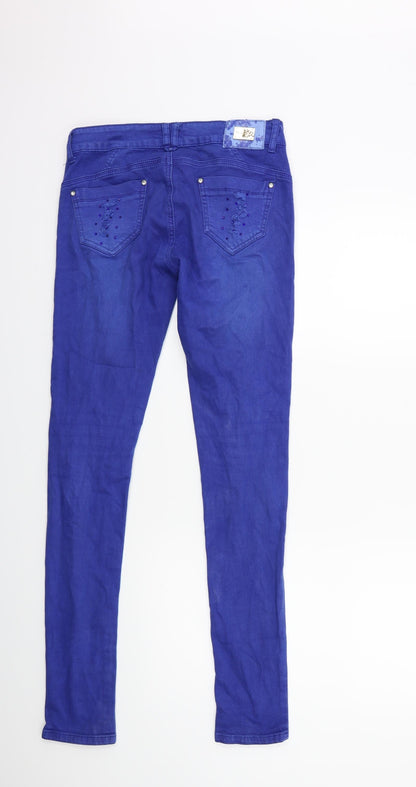 MISS ROSA Womens Blue  Denim Skinny Jeans Size S L31 in