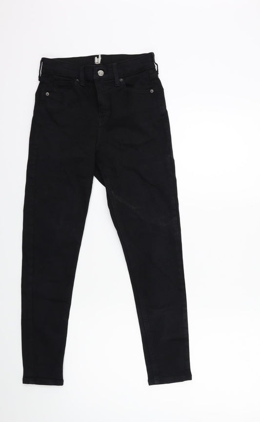 Topshop Womens Black  Denim Skinny Jeans Size 26 in L30 in
