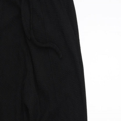 Womens UK Size S Preworn Regular Fit Sweatpants Black Trousers