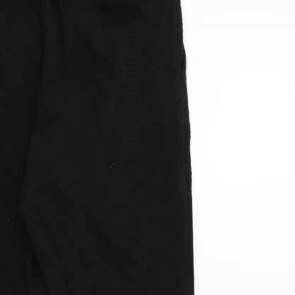 Womens UK Size S Preworn Regular Fit Sweatpants Black Trousers