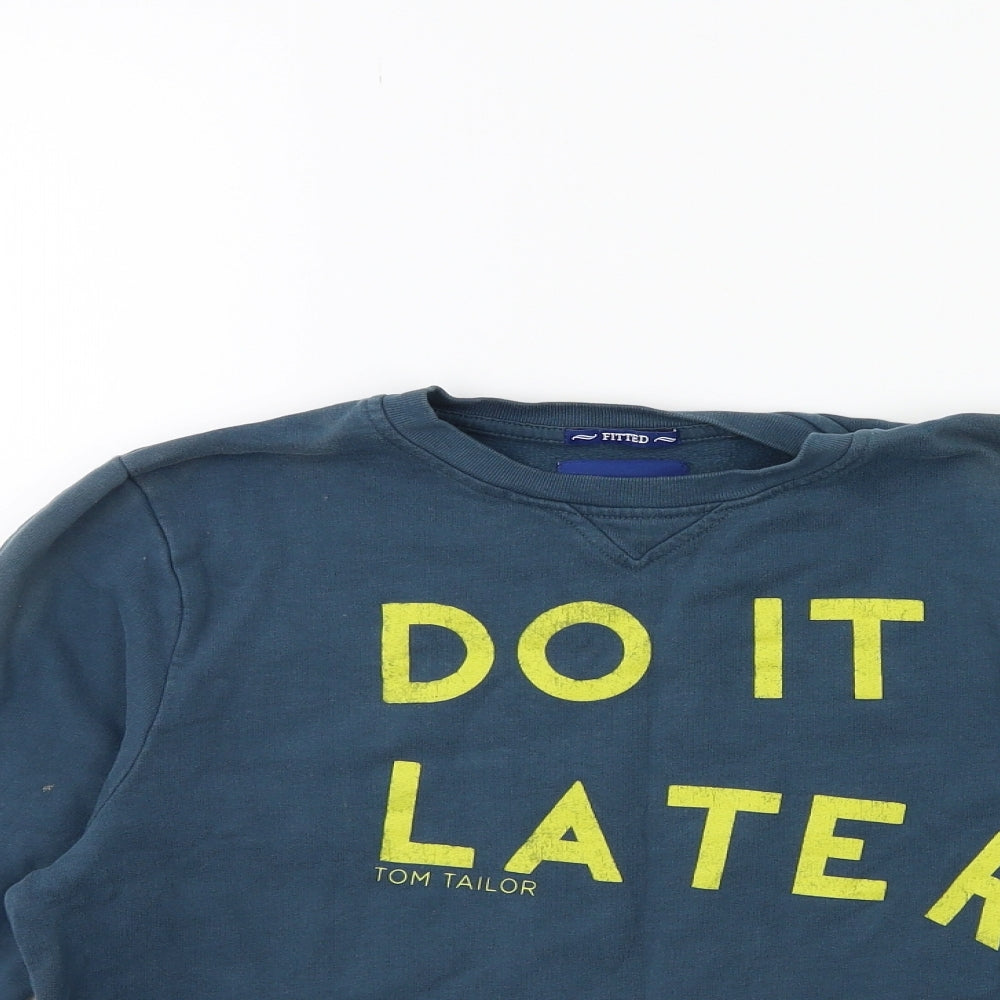 TOM TAILOR Boys Blue   Pullover Sweatshirt Size 12-13 Years
