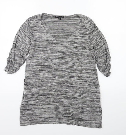 For Cynthia Womens Grey   Basic T-Shirt Size L