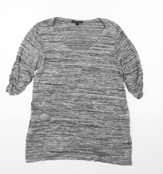 For Cynthia Womens Grey   Basic T-Shirt Size L