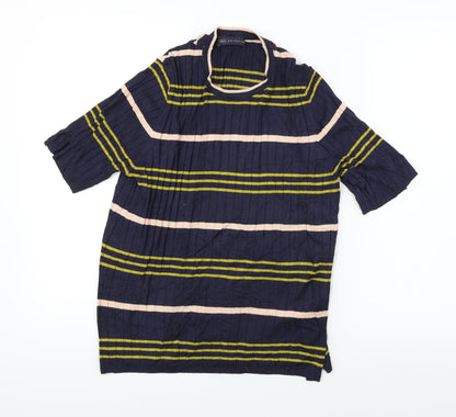 Marks & Spencer  Womens Blue Striped  Pullover Jumper Size 16
