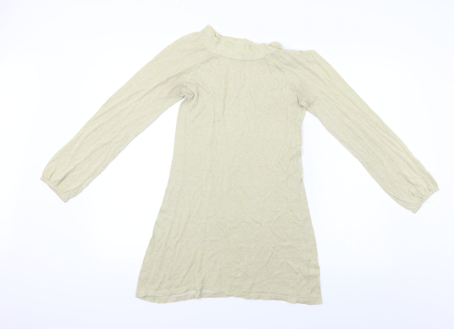 Womens UK Size 8 Miso Beige Basic Blouse