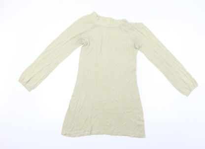 Womens UK Size 8 Miso Beige Basic Blouse