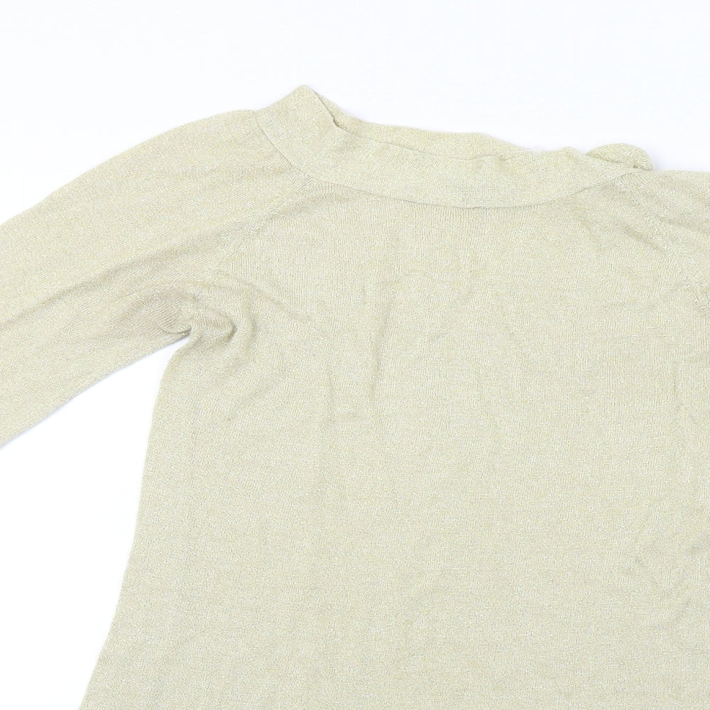 Womens UK Size 8 Miso Beige Basic Blouse