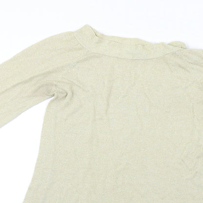 Womens UK Size 8 Miso Beige Basic Blouse