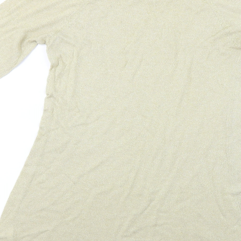 Womens UK Size 8 Miso Beige Basic Blouse