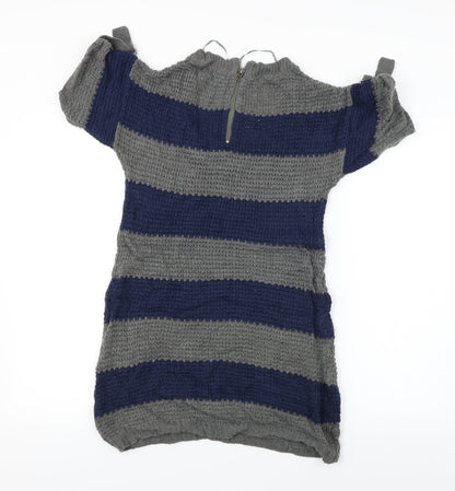 George  Womens Grey Striped  Bodycon  Size 8