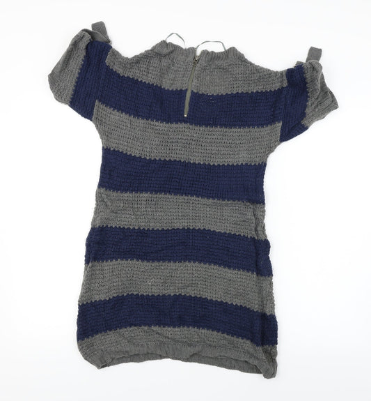 George  Womens Grey Striped  Bodycon  Size 8