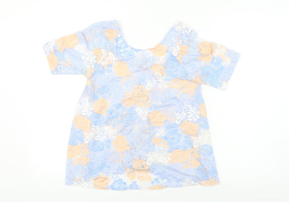 Womens UK Size 8 River Island Blue Basic T-Shirt
