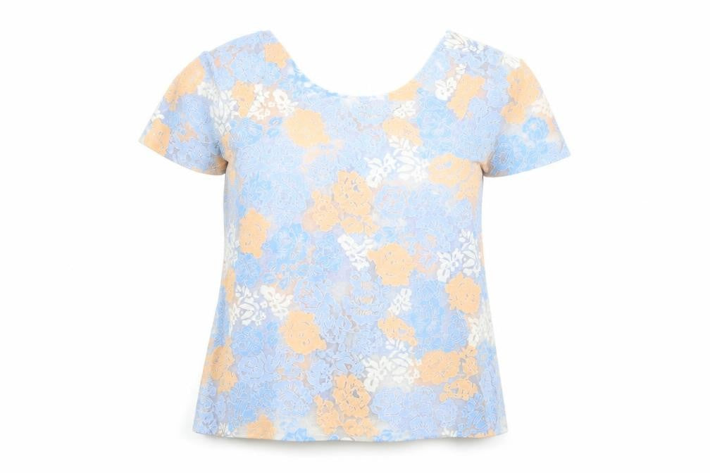Womens UK Size 8 River Island Blue Basic T-Shirt