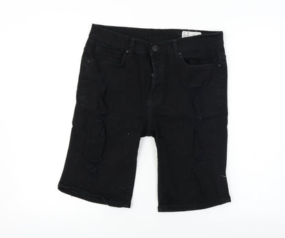 DENIM CO Womens Black   Chino Shorts Size 34 in