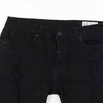 DENIM CO Womens Black   Chino Shorts Size 34 in