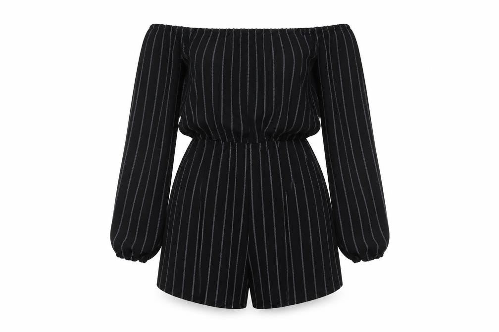 Womens UK Size 8 PRETTYLITTLETHING One-Piece Black Jumpsuit