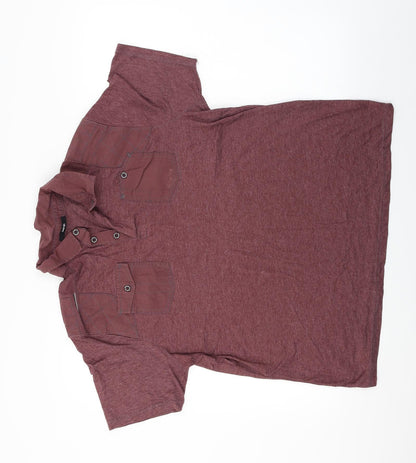 George  Mens Purple    Polo Size L