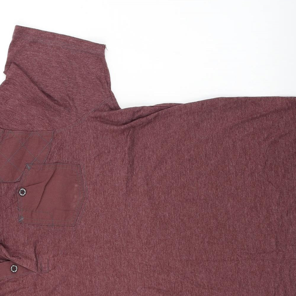 George  Mens Purple    Polo Size L