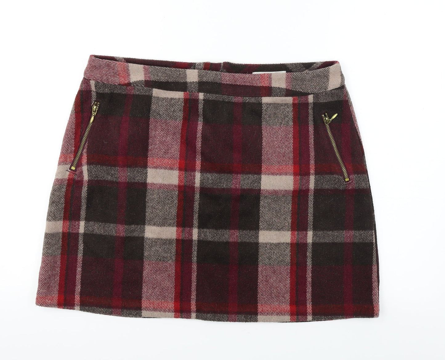 George  Womens Purple Check  A-Line Skirt Size 36 in