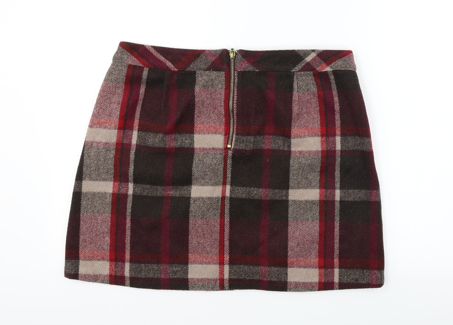 George  Womens Purple Check  A-Line Skirt Size 36 in