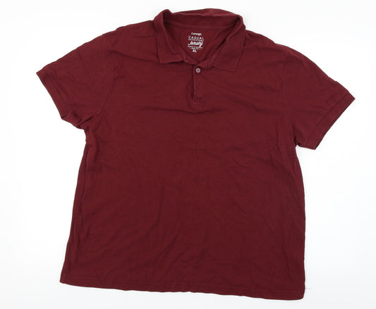 George  Mens Purple    Polo Size XL