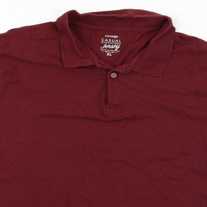 George  Mens Purple    Polo Size XL