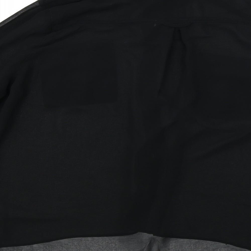 Womens UK Size 14 New Look Black Basic Button-Up