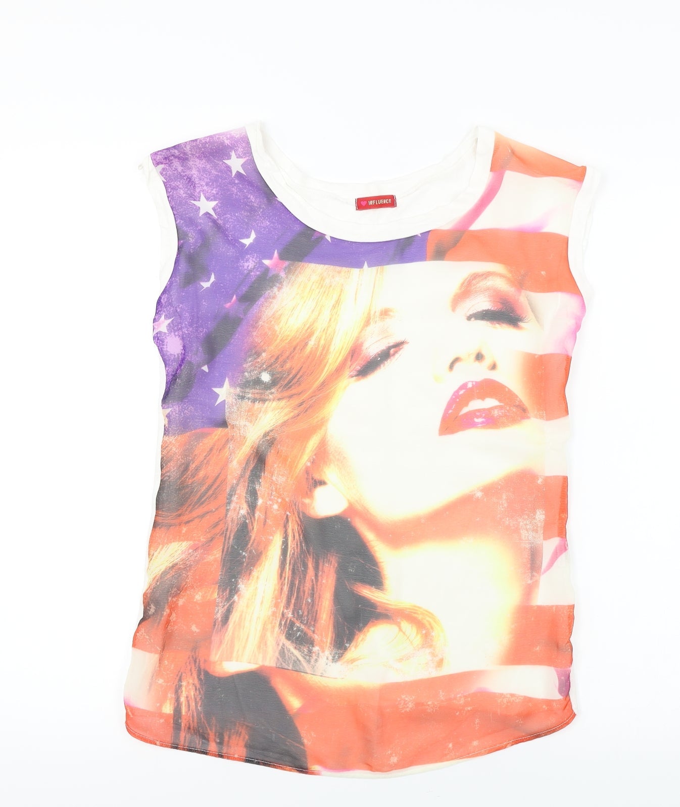 influence  Womens Red   Basic Blouse Size M