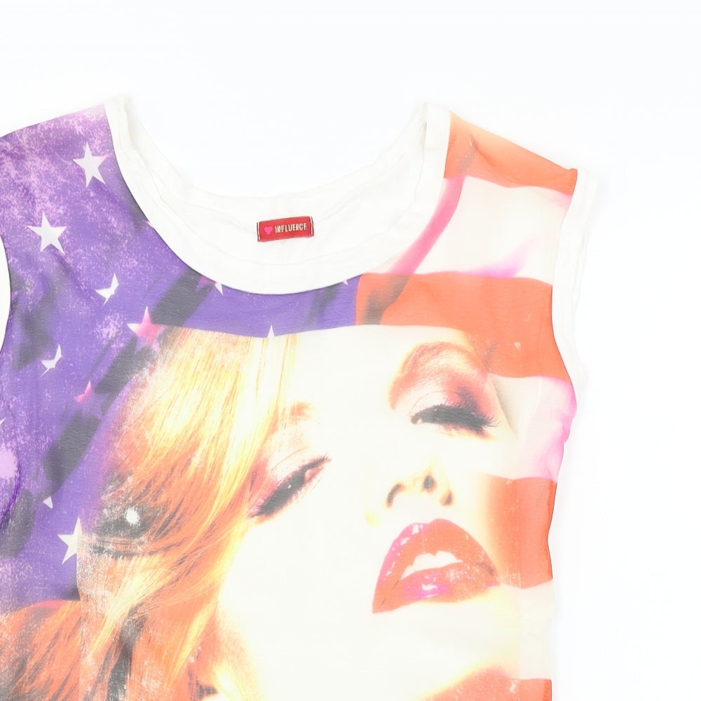 influence  Womens Red   Basic Blouse Size M