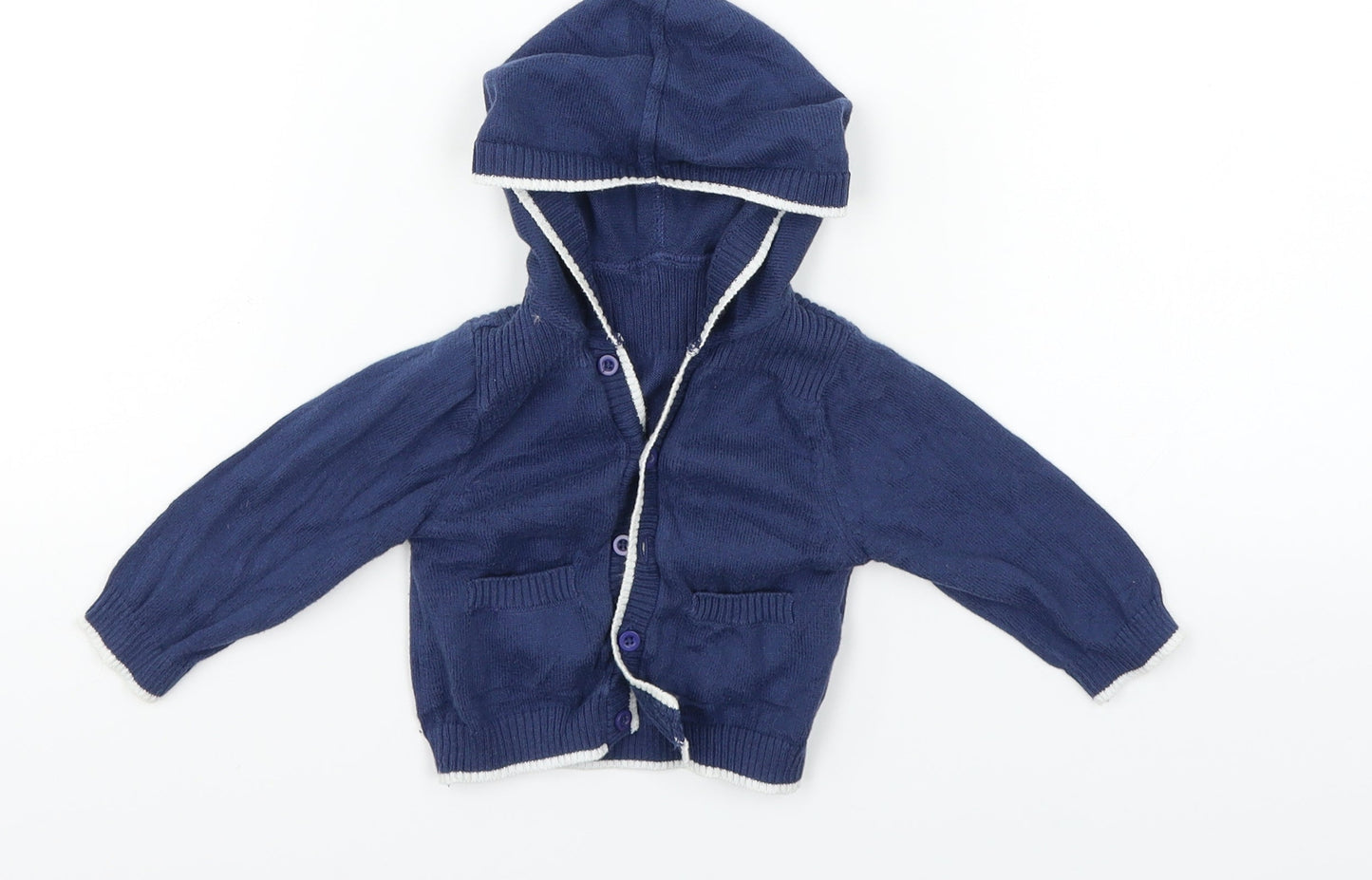 Marks and Spencer Boys Blue   Cardigan Jumper Size 3-6 Months